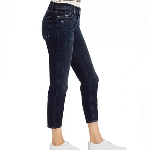 Frame Le Garcon Crop Relaxed Straight-Leg Jeans in Covant Size 29 - Picture 3 of 12